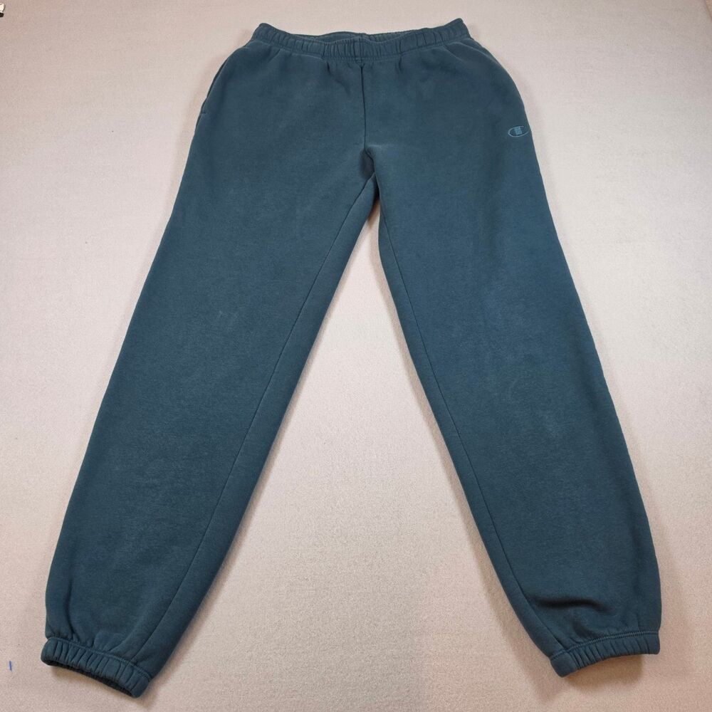 Champion Sweatpants Size XS Blue/Green Jogger Pants Athletic Casual Pre-Owned